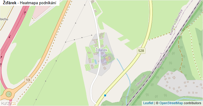 Žďárek - mapa podnikání