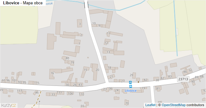 Libovice - mapa obce