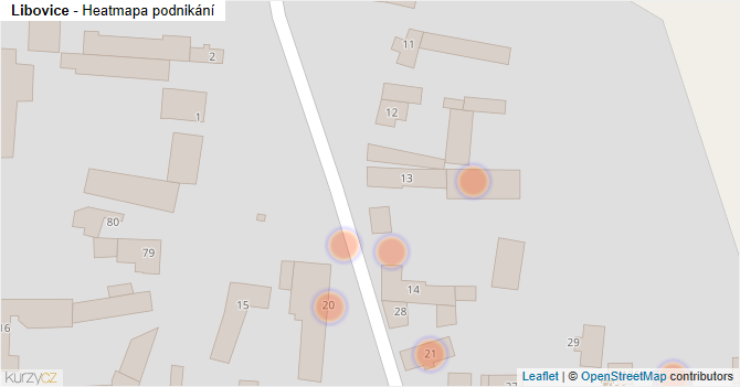 Libovice - mapa podnikání