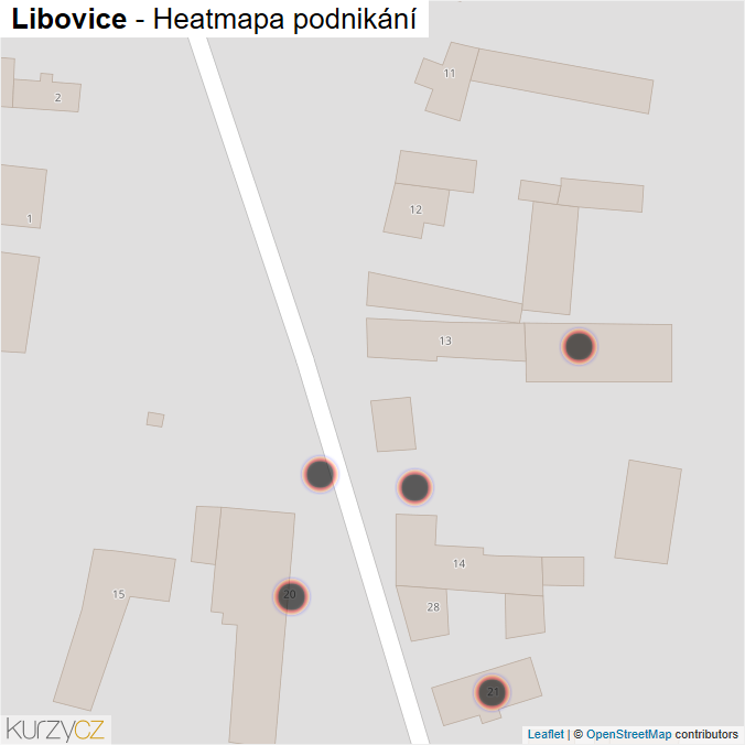 Mapa Libovice - Firmy v obci.