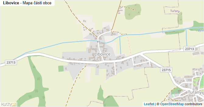 Libovice - mapa části obce