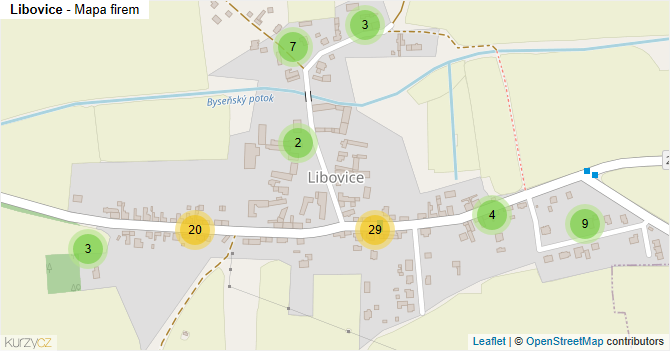 Libovice - mapa firem