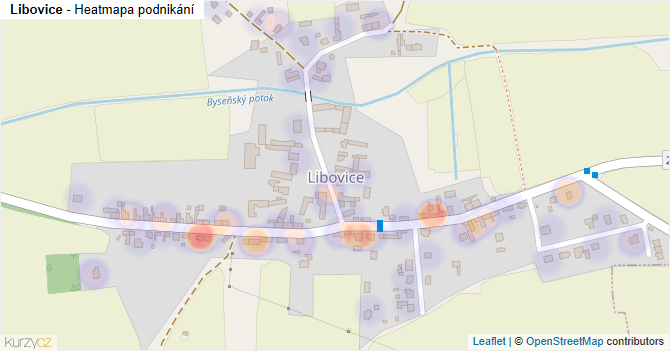 Libovice - mapa podnikání
