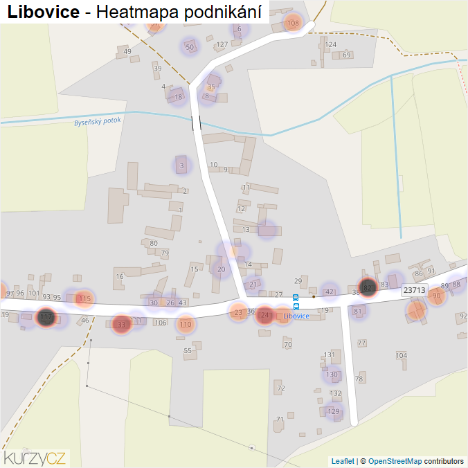 Mapa Libovice - Firmy v části obce.