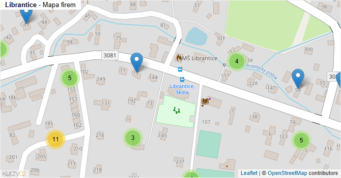 Librantice - mapa firem