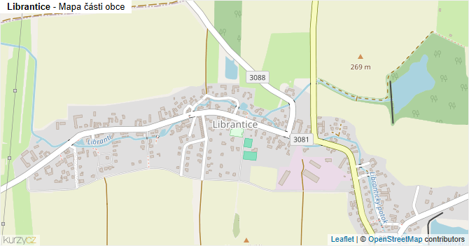 Librantice - mapa části obce