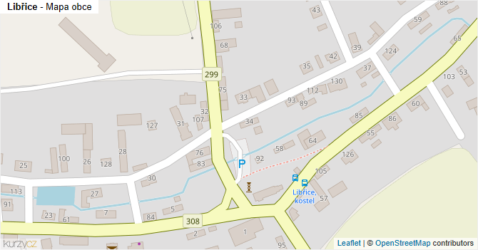 Libřice - mapa obce