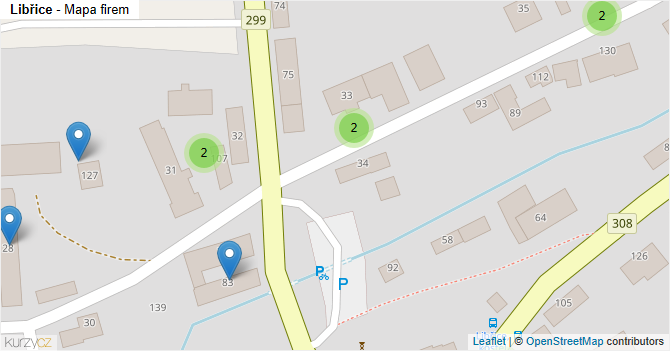 Libřice - mapa firem