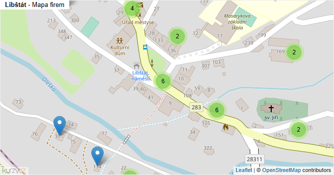 Libštát - mapa firem