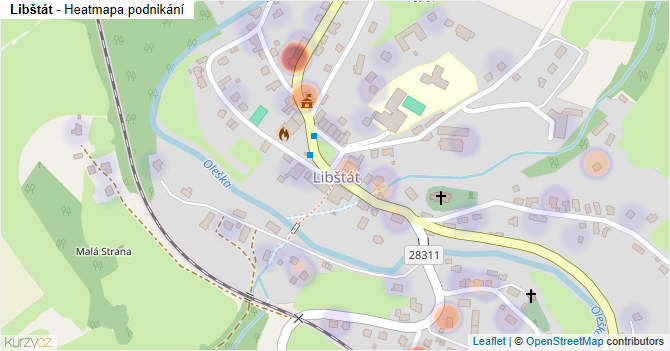 Libštát - mapa podnikání