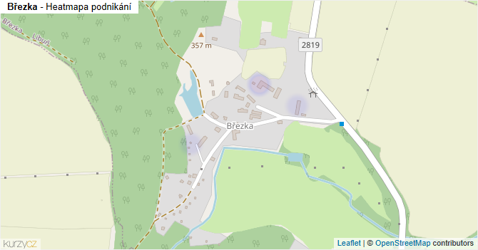 Březka - mapa podnikání