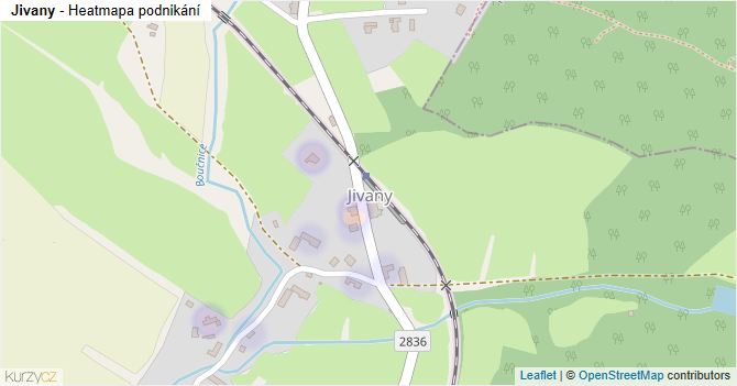 Jivany - mapa podnikání