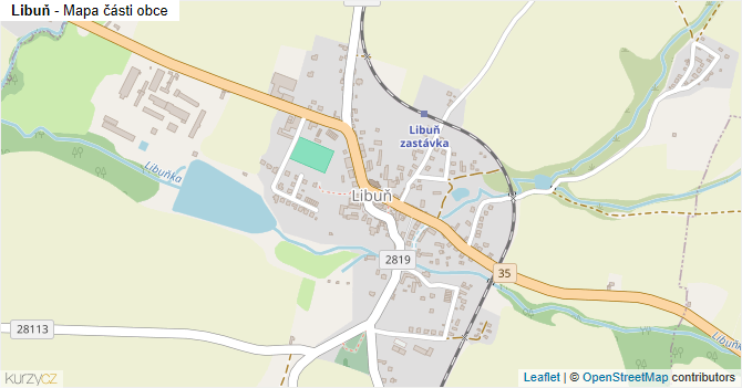 Libuň - mapa části obce