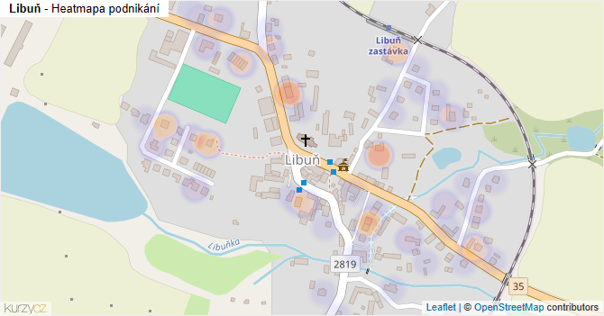 Libuň - mapa podnikání