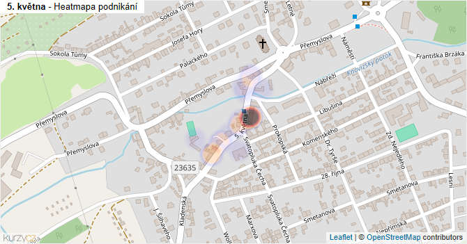 5. května - mapa podnikání