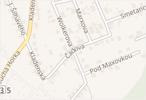 Čadova v obci Libušín - mapa ulice