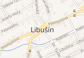 Důl Gottwald I v obci Libušín - mapa ulice