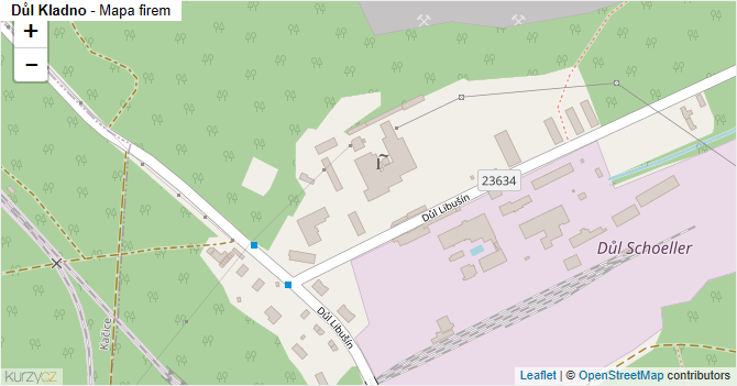Důl Kladno - mapa firem