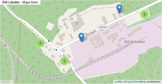 Důl Libušín - mapa firem