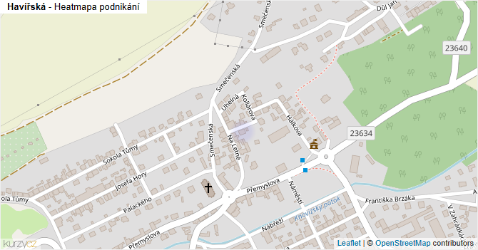 Havířská - mapa podnikání