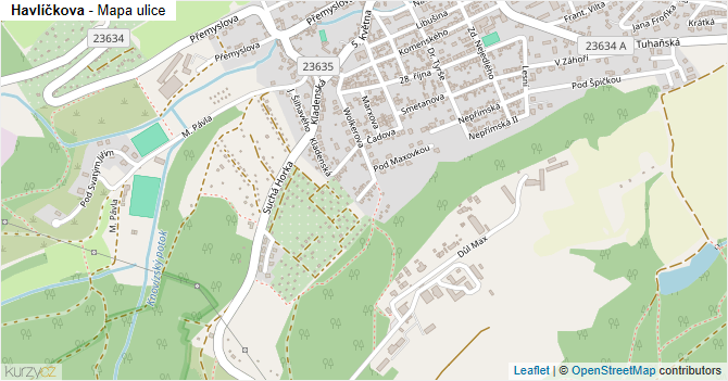 Havlíčkova - mapa ulice
