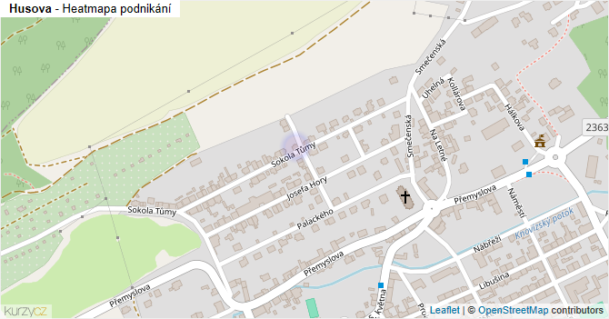 Husova - mapa podnikání