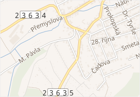 J. Šilhavého v obci Libušín - mapa ulice