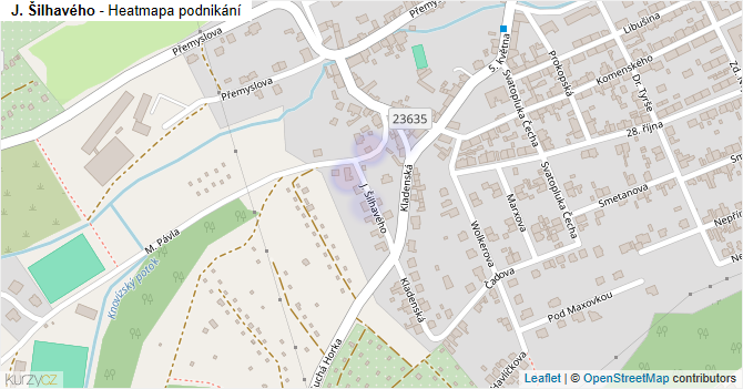 J. Šilhavého - mapa podnikání