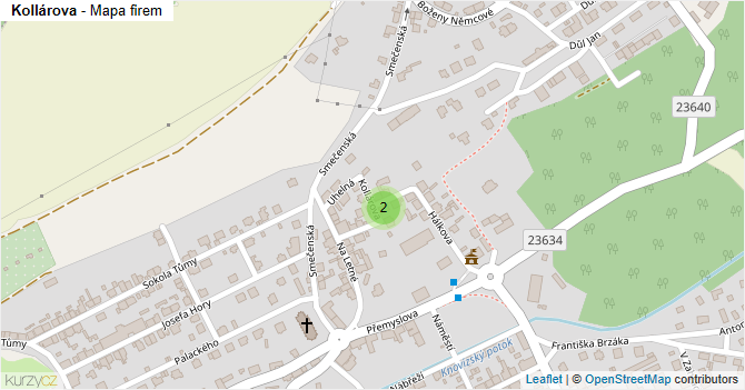 Kollárova - mapa firem