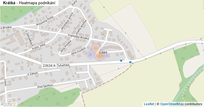 Krátká - mapa podnikání
