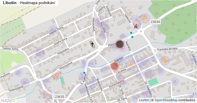 Libušín - mapa podnikání