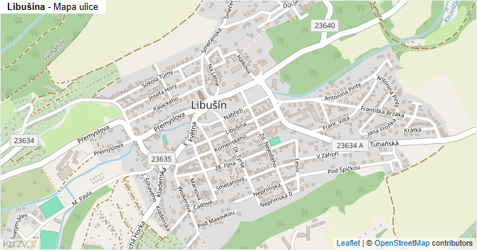 Libušina - mapa ulice