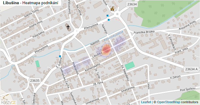 Libušina - mapa podnikání