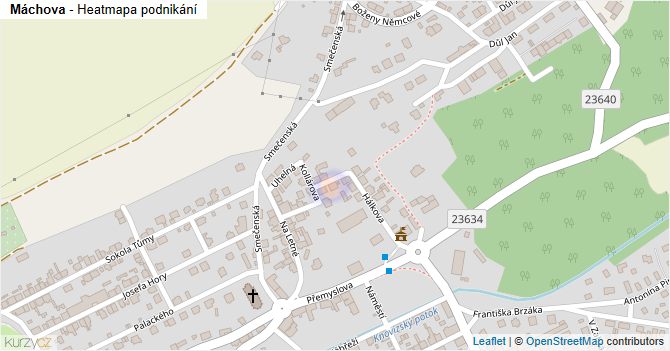 Máchova - mapa podnikání