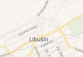 Na Letné v obci Libušín - mapa ulice