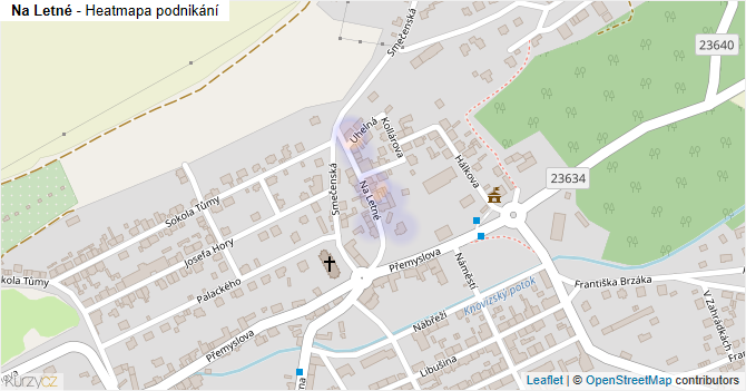 Na Letné - mapa podnikání