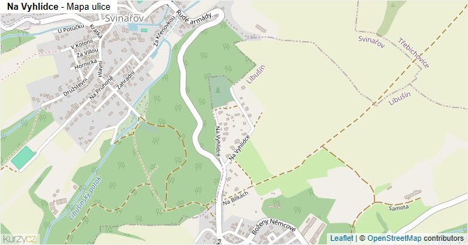 Na Vyhlídce - mapa ulice