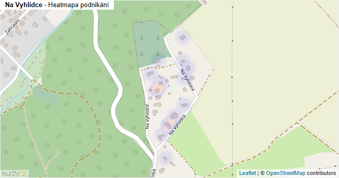 Na Vyhlídce - mapa podnikání