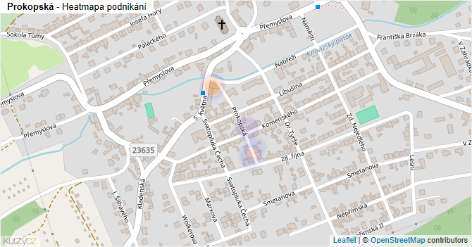 Prokopská - mapa podnikání
