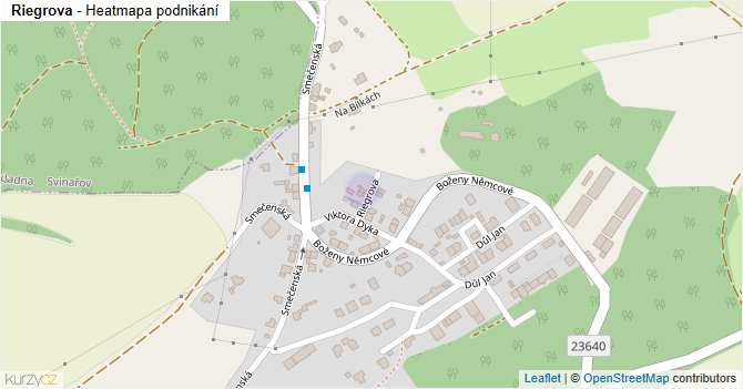 Riegrova - mapa podnikání