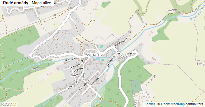 Rudé armády - mapa ulice