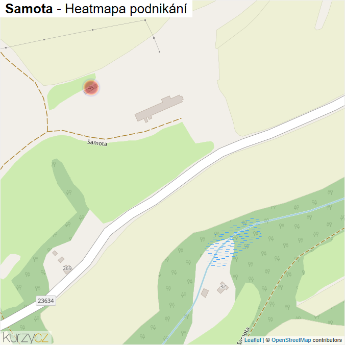 Mapa Samota - Firmy v ulici.