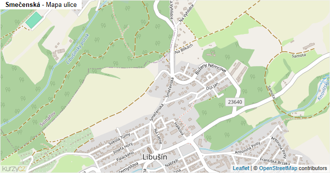 Smečenská - mapa ulice