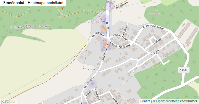 Smečenská - mapa podnikání