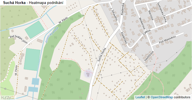Suchá Horka - mapa podnikání