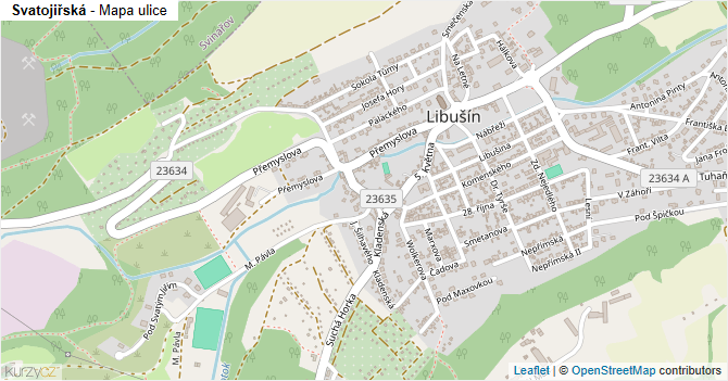 Svatojiřská - mapa ulice