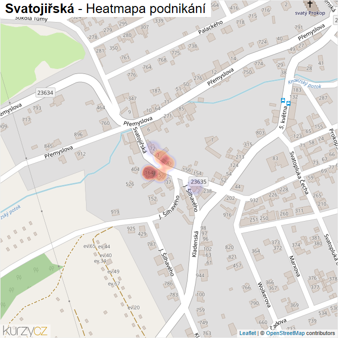 Mapa Svatojiřská - Firmy v ulici.