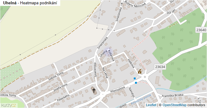 Uhelná - mapa podnikání
