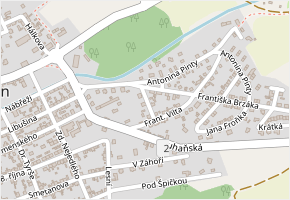 V Zahrádkách v obci Libušín - mapa ulice
