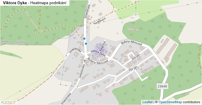 Viktora Dyka - mapa podnikání